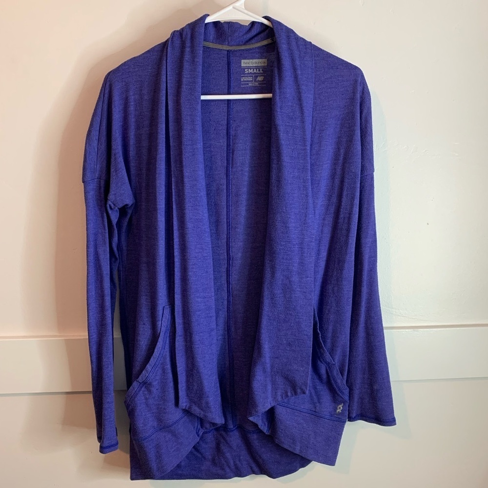 New Balance Blue Purple Cardigan Sweater